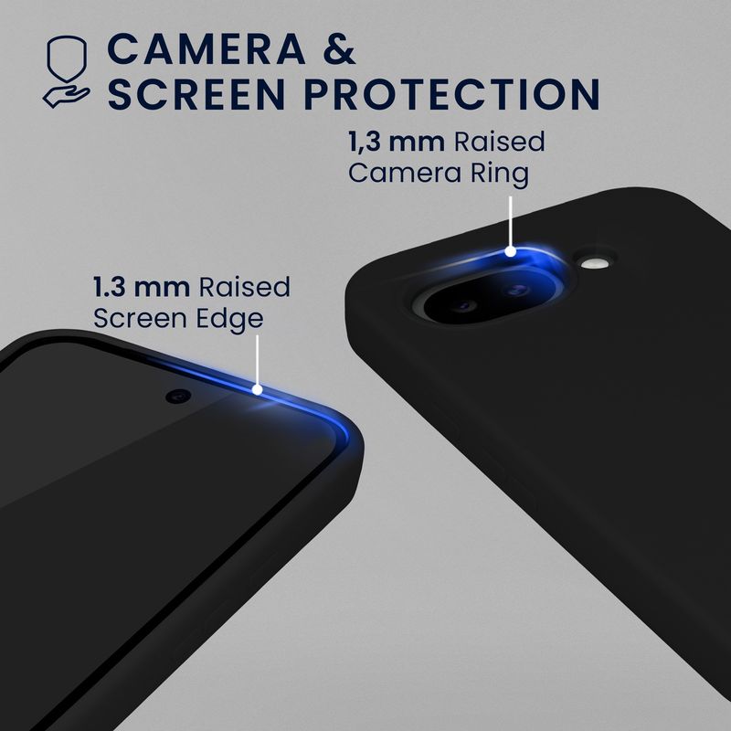 Laptop, Telefoane si Tablete - Telefoane mobile si accesorii - Accesorii Telefoane - Huse telefoane - Husa Kwmobile pentru Google Pixel 10a, anti-alunecare, sticla temperata, negru - Infinity.ro