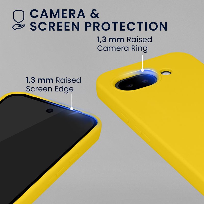 Laptop, Telefoane si Tablete - Telefoane mobile si accesorii - Accesorii Telefoane - Huse telefoane - Husa Kwmobile pentru Google Pixel 10a, anti-alunecare, sticla temperata, galben - Infinity.ro