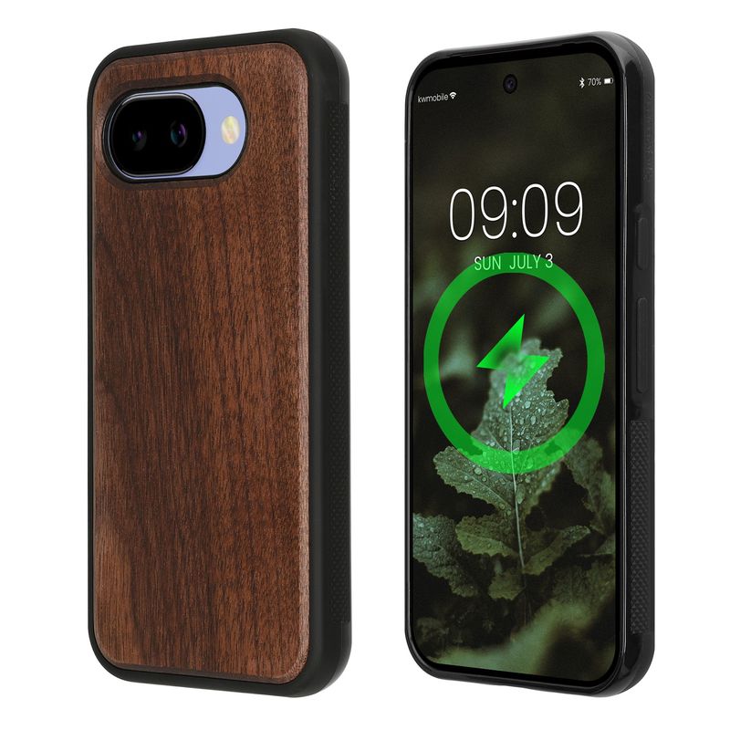 Laptop, Telefoane si Tablete - Telefoane mobile si accesorii - Accesorii Telefoane - Huse telefoane - Husa Kwmobile pentru Google Pixel 10a, compatibilitate MagSafe, lemn, TPU, maro - Infinity.ro