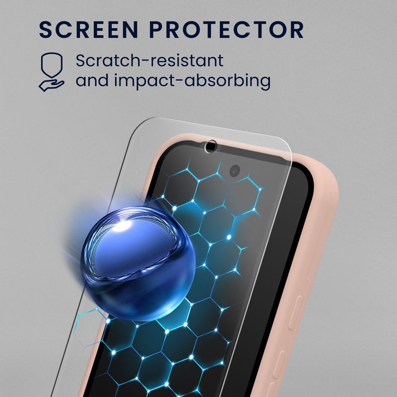 Laptop, Telefoane si Tablete - Telefoane mobile si accesorii - Accesorii Telefoane - Huse telefoane - Husa Kwmobile pentru Google Pixel 10a, anti-alunecare, sticla temperata, roz - Infinity.ro