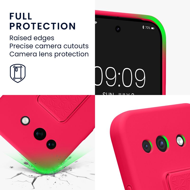 Laptop, Telefoane si Tablete - Telefoane mobile si accesorii - Accesorii Telefoane - Huse telefoane - Husa Kwmobile pentru Google Pixel 10a, functie stand, silicon, roz - Infinity.ro