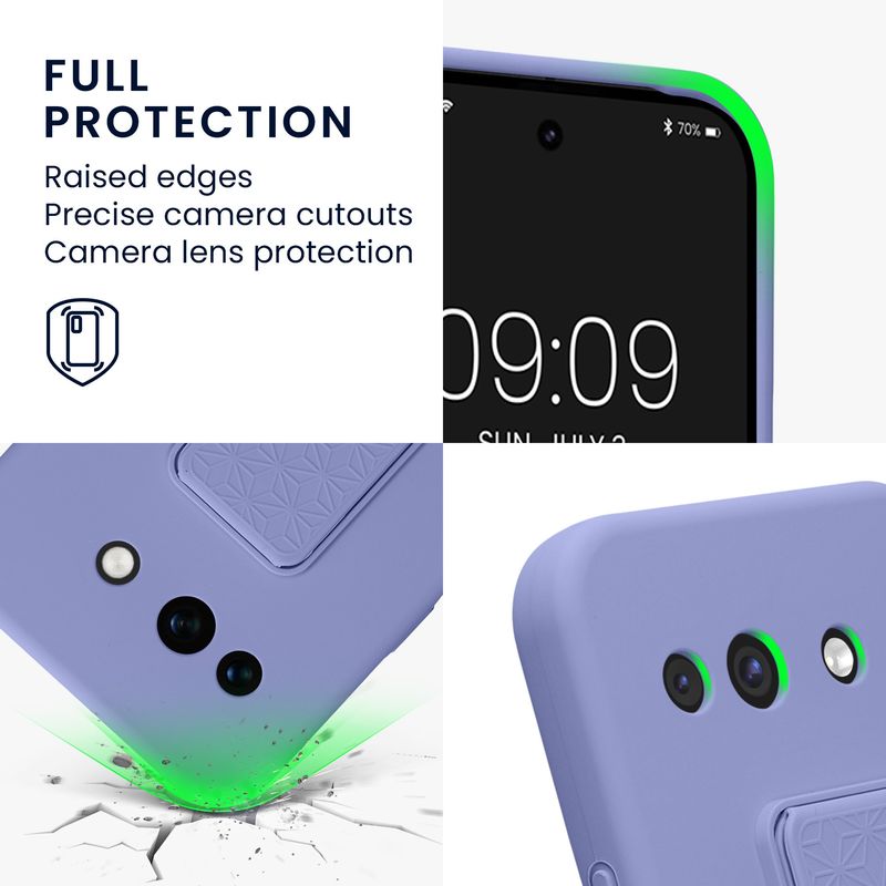 Laptop, Telefoane si Tablete - Telefoane mobile si accesorii - Accesorii Telefoane - Huse telefoane - Husa Kwmobile pentru Google Pixel 10a, functie stand, silicon, mov - Infinity.ro