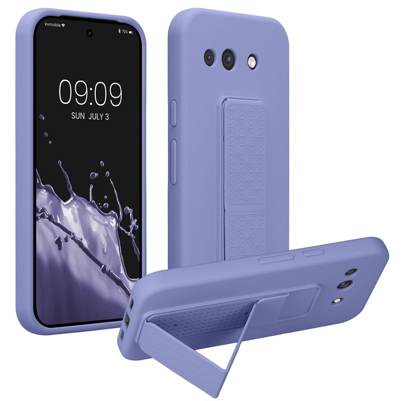 Laptop, Telefoane si Tablete - Telefoane mobile si accesorii - Accesorii Telefoane - Huse telefoane - Husa Kwmobile pentru Google Pixel 10a, functie stand, silicon, mov - Infinity.ro