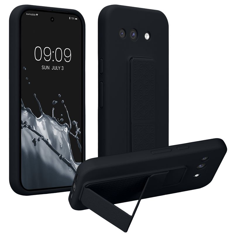 Laptop, Telefoane si Tablete - Telefoane mobile si accesorii - Accesorii Telefoane - Huse telefoane - Husa Kwmobile pentru Google Pixel 10a, functie stand, silicon, afine - Infinity.ro