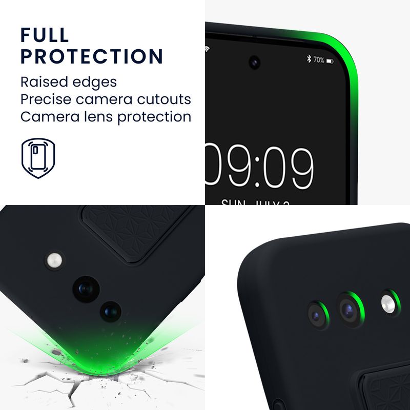 Laptop, Telefoane si Tablete - Telefoane mobile si accesorii - Accesorii Telefoane - Huse telefoane - Husa Kwmobile pentru Google Pixel 10a, functie stand, silicon, afine - Infinity.ro