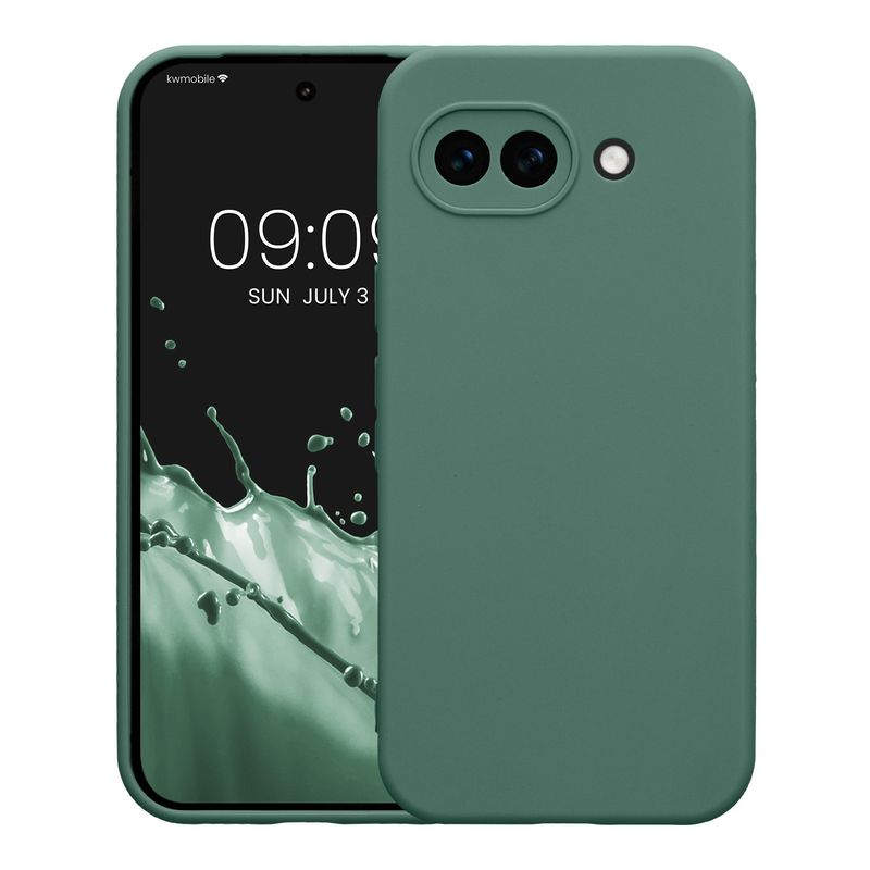 Laptop, Telefoane si Tablete - Telefoane mobile si accesorii - Accesorii Telefoane - Huse telefoane - Husa Kwmobile pentru Google Pixel 10a, anti-alunecare, silicon, verde padure - Infinity.ro