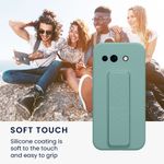 Laptop, Telefoane si Tablete - Telefoane mobile si accesorii - Accesorii Telefoane - Huse telefoane - Husa Kwmobile pentru Google Pixel 10a, functie stand, curea de mana, silicon, verde - Infinity.ro