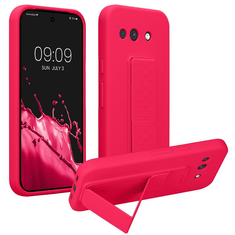 Laptop, Telefoane si Tablete - Telefoane mobile si accesorii - Accesorii Telefoane - Huse telefoane - Husa Kwmobile pentru Google Pixel 10a, functie stand, silicon, roz - Infinity.ro