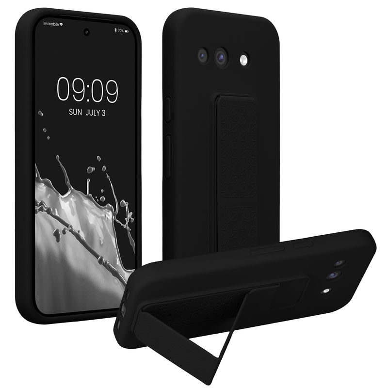 Laptop, Telefoane si Tablete - Telefoane mobile si accesorii - Accesorii Telefoane - Huse telefoane - Husa Kwmobile pentru Google Pixel 10a, functie stand, silicon, negru - Infinity.ro