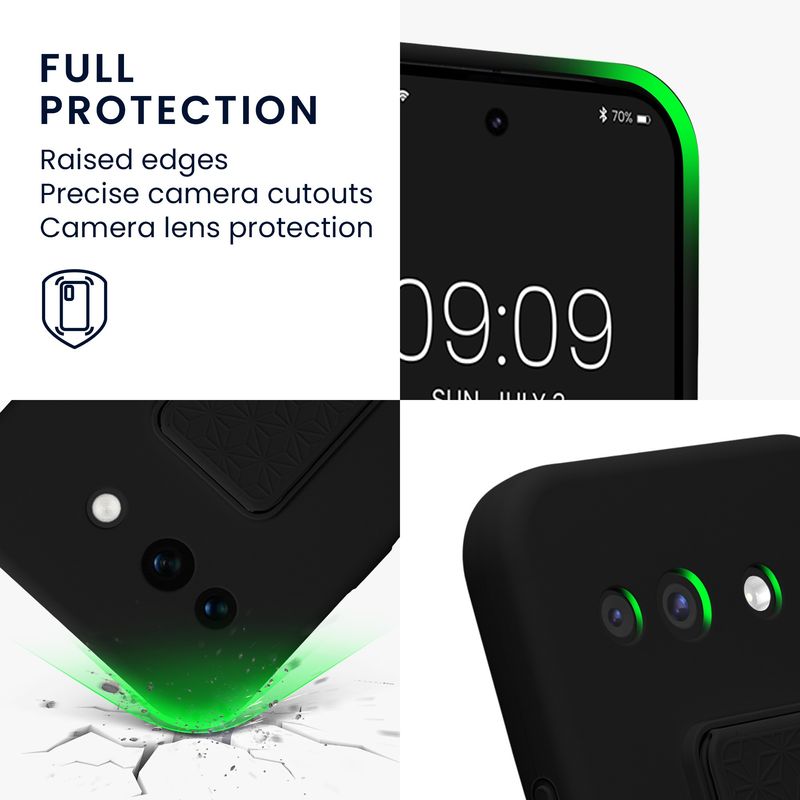 Laptop, Telefoane si Tablete - Telefoane mobile si accesorii - Accesorii Telefoane - Huse telefoane - Husa Kwmobile pentru Google Pixel 10a, functie stand, silicon, negru - Infinity.ro