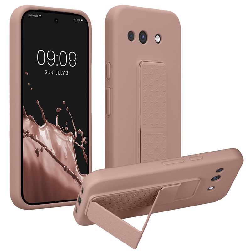 Laptop, Telefoane si Tablete - Telefoane mobile si accesorii - Accesorii Telefoane - Huse telefoane - Husa Kwmobile pentru Google Pixel 10a, functie stand, silicon, roz prafuit - Infinity.ro
