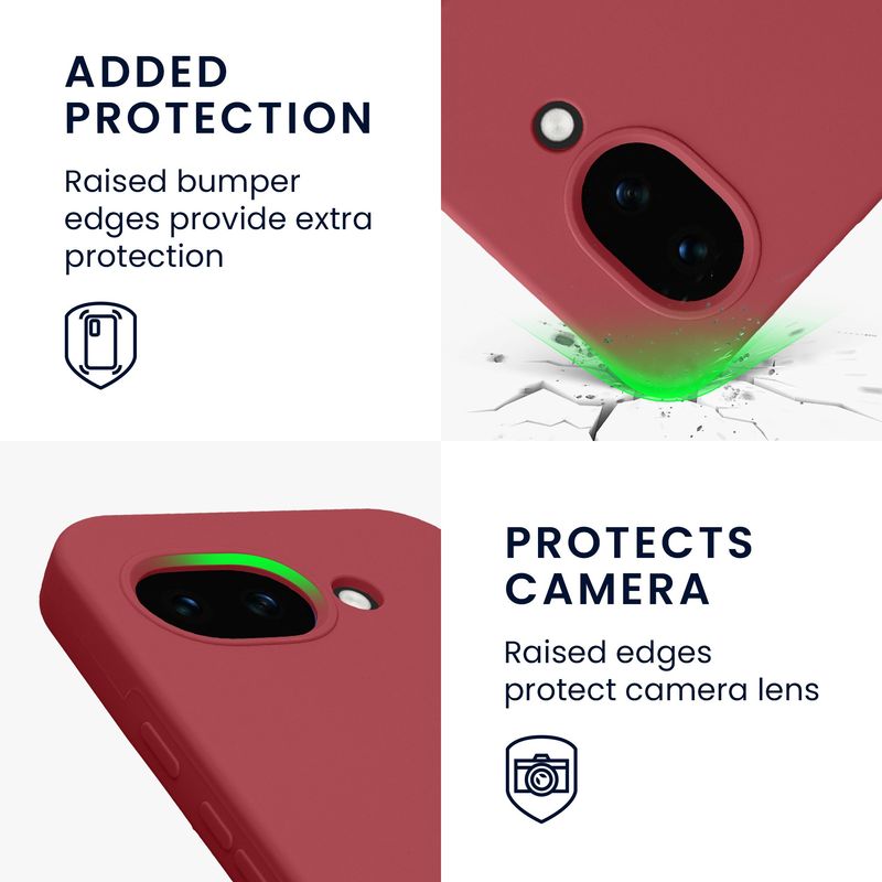 Laptop, Telefoane si Tablete - Telefoane mobile si accesorii - Accesorii Telefoane - Huse telefoane - Husa Kwmobile pentru Google Pixel 10a, incarcare wireless, anti-alunecare, silicon, roz - Infinity.ro