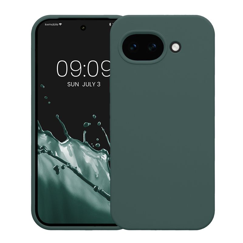 Laptop, Telefoane si Tablete - Telefoane mobile si accesorii - Accesorii Telefoane - Huse telefoane - Husa Kwmobile pentru Google Pixel 10a, incarcare wireless, silicon, albastru verzui - Infinity.ro