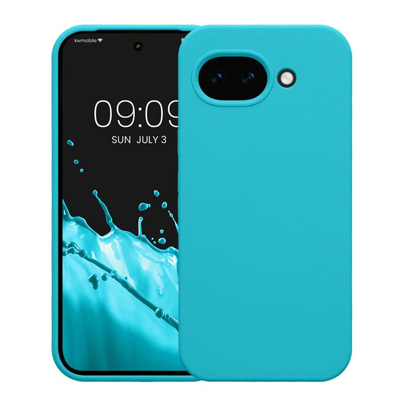 Laptop, Telefoane si Tablete - Telefoane mobile si accesorii - Accesorii Telefoane - Huse telefoane - Husa Kwmobile pentru Google Pixel 10a, incarcare wireless, silicon, albastru glaciar - Infinity.ro