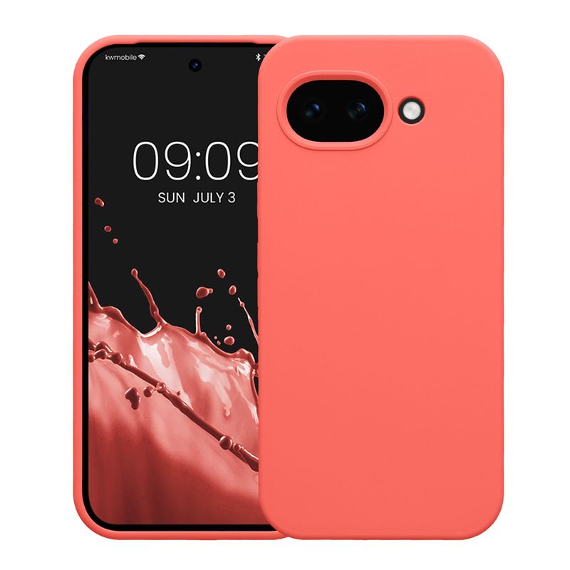 Laptop, Telefoane si Tablete - Telefoane mobile si accesorii - Accesorii Telefoane - Huse telefoane - Husa Kwmobile pentru Google Pixel 10a, incarcare wireless, silicon, coral - Infinity.ro