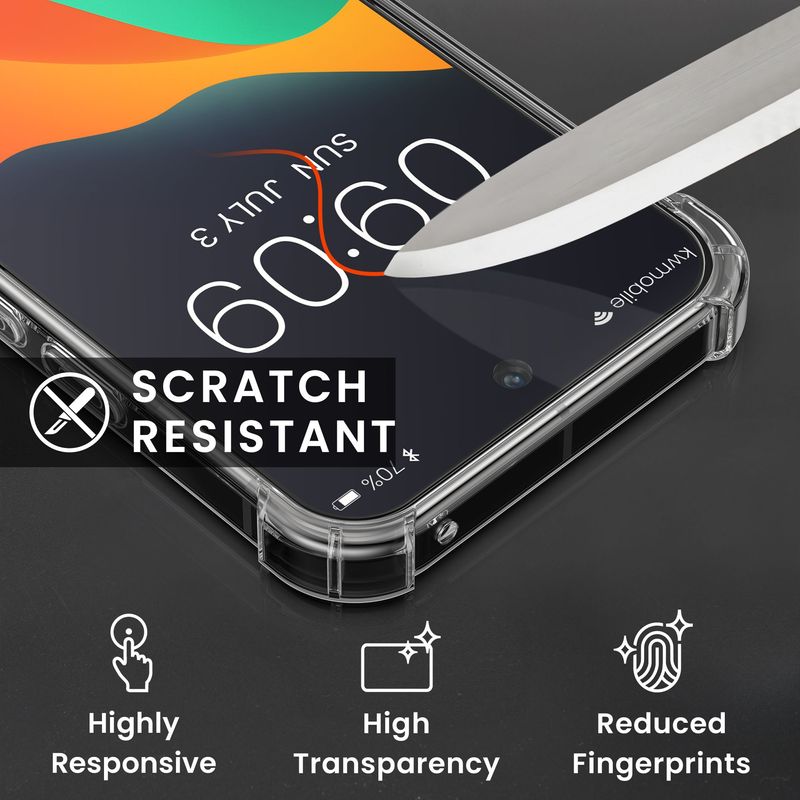 Laptop, Telefoane si Tablete - Telefoane mobile si accesorii - Accesorii Telefoane - Huse telefoane - Husa Kwmobile pentru Google Pixel 10a, protectie la socuri, protectie la zgarieturi, TPU, sticla temperata, transparent - Infinity.ro