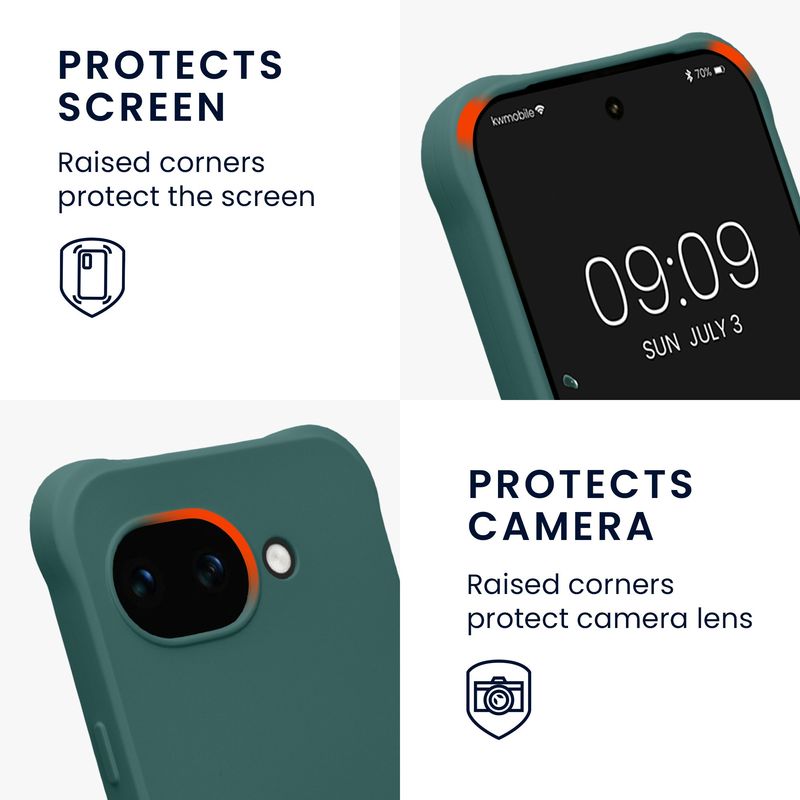 Laptop, Telefoane si Tablete - Telefoane mobile si accesorii - Accesorii Telefoane - Huse telefoane - Husa Kwmobile pentru Google Pixel 10a, protectie la socuri, silicon, albastru - Infinity.ro