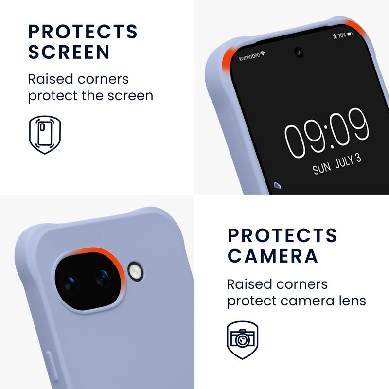 Laptop, Telefoane si Tablete - Telefoane mobile si accesorii - Accesorii Telefoane - Huse telefoane - Husa Kwmobile pentru Google Pixel 10a, protectie la socuri, silicon, lavanda - Infinity.ro
