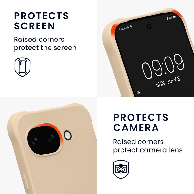 Laptop, Telefoane si Tablete - Telefoane mobile si accesorii - Accesorii Telefoane - Huse telefoane - Husa Kwmobile pentru Google Pixel 10a, protectie la socuri, silicon, bej - Infinity.ro