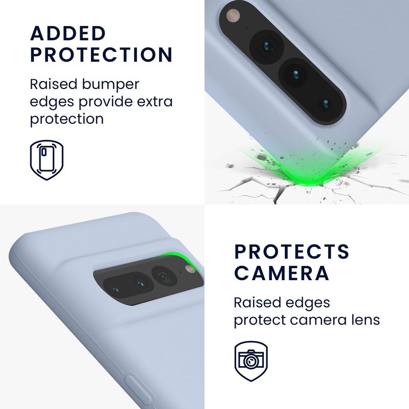 Laptop, Telefoane si Tablete - Telefoane mobile si accesorii - Accesorii Telefoane - Huse telefoane - Husa Kwmobile pentru Google Pixel 7 Pro, anti-alunecare, silicon, albastru - Infinity.ro
