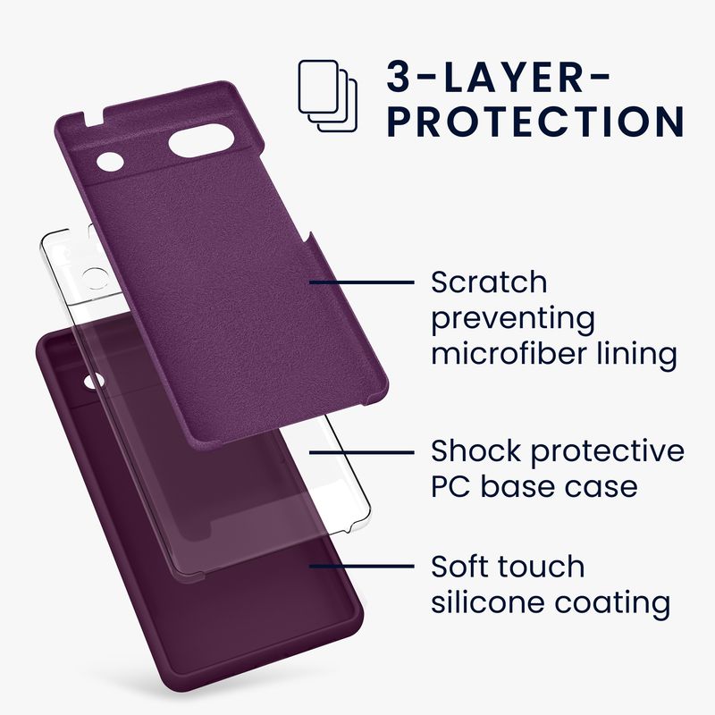 Laptop, Telefoane si Tablete - Telefoane mobile si accesorii - Accesorii Telefoane - Huse telefoane - Husa Kwmobile pentru Google Pixel 6a, anti-alunecare, silicon, mov - Infinity.ro
