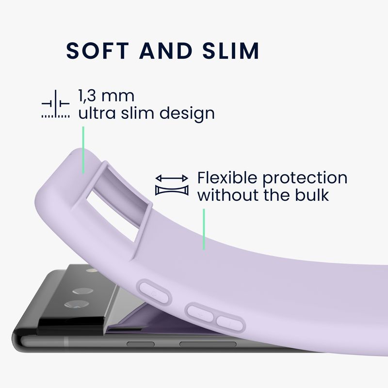 Laptop, Telefoane si Tablete - Telefoane mobile si accesorii - Accesorii Telefoane - Huse telefoane - Husa Kwmobile pentru Google Pixel 6, incarcare wireless, silicon, mov - Infinity.ro