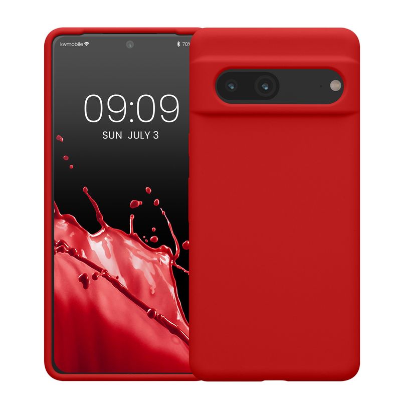 Laptop, Telefoane si Tablete - Telefoane mobile si accesorii - Accesorii Telefoane - Huse telefoane - Husa Kwmobile pentru Google Pixel 7, anti-alunecare, silicon, rosu - Infinity.ro
