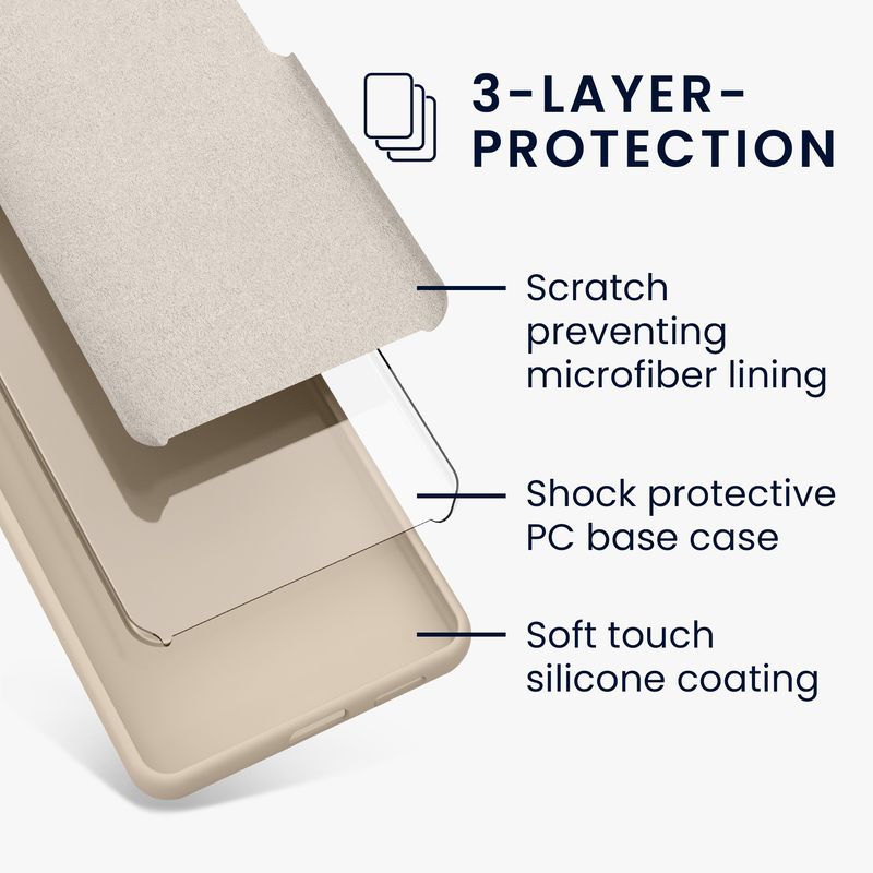 Laptop, Telefoane si Tablete - Telefoane mobile si accesorii - Accesorii Telefoane - Huse telefoane - Husa Kwmobile pentru Google Pixel 7 Pro, anti-alunecare, silicon, bej - Infinity.ro