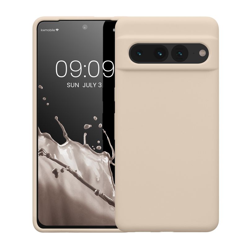 Laptop, Telefoane si Tablete - Telefoane mobile si accesorii - Accesorii Telefoane - Huse telefoane - Husa Kwmobile pentru Google Pixel 7 Pro, anti-alunecare, silicon, bej - Infinity.ro