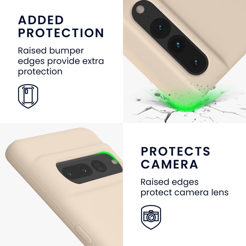 Laptop, Telefoane si Tablete - Telefoane mobile si accesorii - Accesorii Telefoane - Huse telefoane - Husa Kwmobile pentru Google Pixel 7 Pro, anti-alunecare, silicon, bej - Infinity.ro