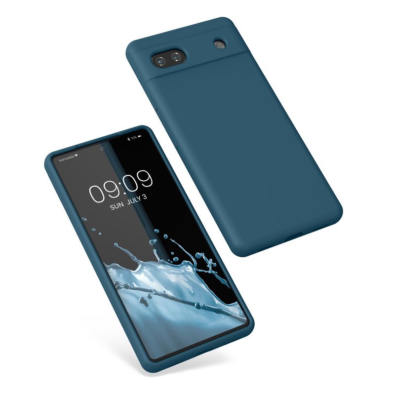 Laptop, Telefoane si Tablete - Telefoane mobile si accesorii - Accesorii Telefoane - Huse telefoane - Husa Kwmobile pentru Google Pixel 6a, anti-alunecare, silicon, albastru - Infinity.ro