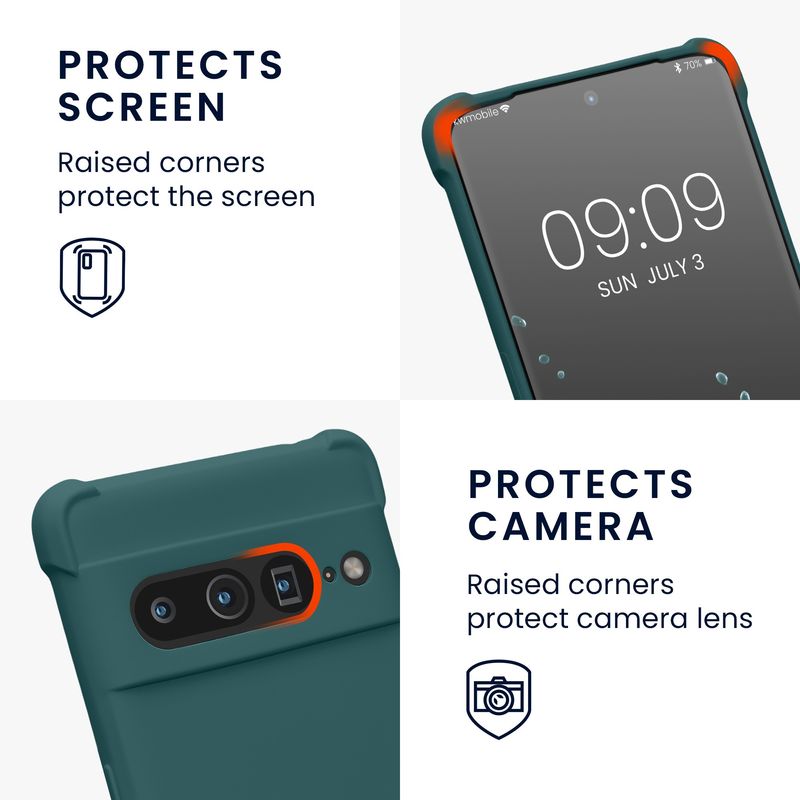 Laptop, Telefoane si Tablete - Telefoane mobile si accesorii - Accesorii Telefoane - Huse telefoane - Husa Kwmobile pentru Google Pixel 7 Pro, protectie la socuri, silicon, albastru - Infinity.ro