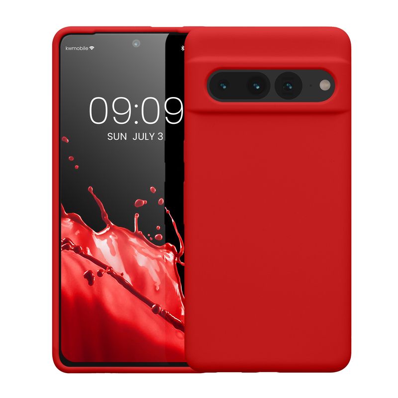 Laptop, Telefoane si Tablete - Telefoane mobile si accesorii - Accesorii Telefoane - Huse telefoane - Husa Kwmobile pentru Google Pixel 7 Pro, anti-alunecare, silicon, rosu - Infinity.ro