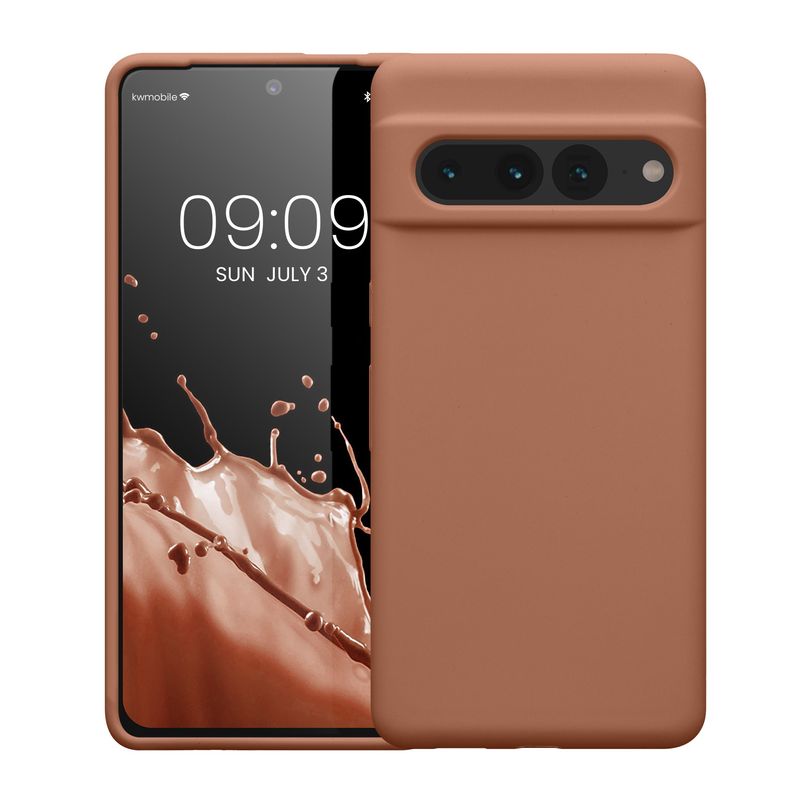 Laptop, Telefoane si Tablete - Telefoane mobile si accesorii - Accesorii Telefoane - Huse telefoane - Husa Kwmobile pentru Google Pixel 7 Pro, anti-alunecare, silicon, maro - Infinity.ro