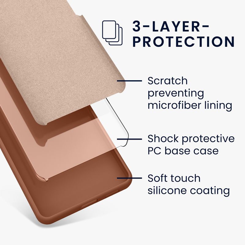 Laptop, Telefoane si Tablete - Telefoane mobile si accesorii - Accesorii Telefoane - Huse telefoane - Husa Kwmobile pentru Google Pixel 7 Pro, anti-alunecare, silicon, maro - Infinity.ro