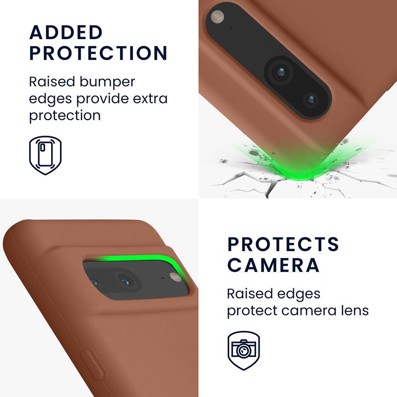 Laptop, Telefoane si Tablete - Telefoane mobile si accesorii - Accesorii Telefoane - Huse telefoane - Husa Kwmobile pentru Google Pixel 7, anti-alunecare, silicon, maro mocha - Infinity.ro