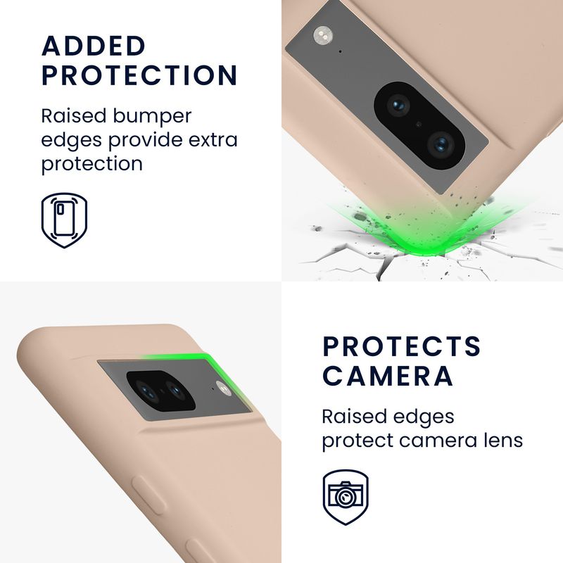Laptop, Telefoane si Tablete - Telefoane mobile si accesorii - Accesorii Telefoane - Huse telefoane - Husa Kwmobile pentru Google Pixel 7, protectie la socuri, silicon, bej - Infinity.ro