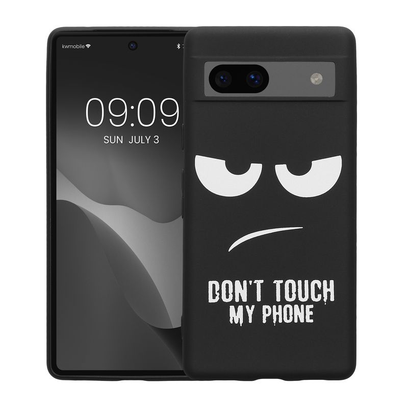 Laptop, Telefoane si Tablete - Telefoane mobile si accesorii - Accesorii Telefoane - Huse telefoane - Husa Kwmobile pentru Google Pixel 7a, anti-alunecare, silicon, alb, negru - Infinity.ro
