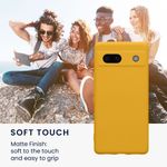 Laptop, Telefoane si Tablete - Telefoane mobile si accesorii - Accesorii Telefoane - Huse telefoane - Husa Kwmobile pentru Google Pixel 7a, anti-alunecare, silicon, galben - Infinity.ro