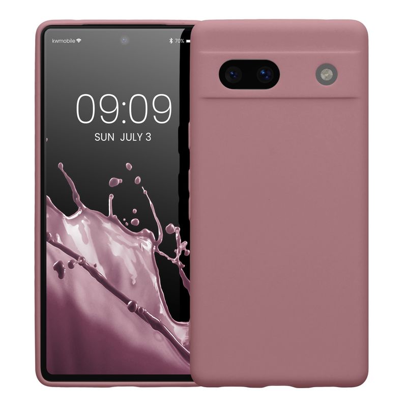 Laptop, Telefoane si Tablete - Telefoane mobile si accesorii - Accesorii Telefoane - Huse telefoane - Husa Kwmobile pentru Google Pixel 7a, anti-alunecare, silicon, roz antic - Infinity.ro