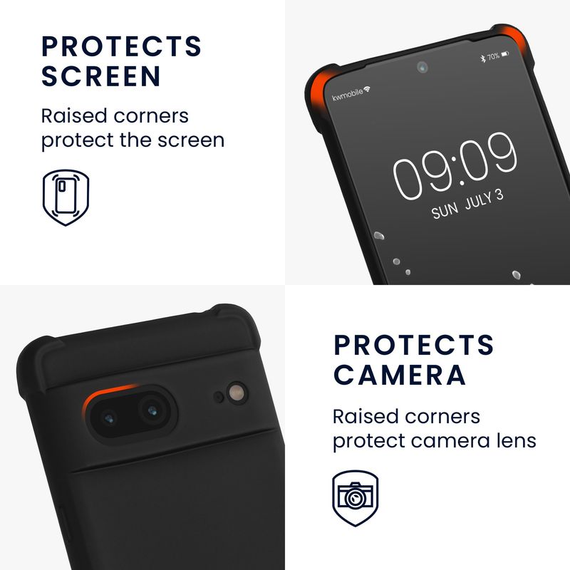 Laptop, Telefoane si Tablete - Telefoane mobile si accesorii - Accesorii Telefoane - Huse telefoane - Husa Kwmobile pentru Google Pixel 7, protectie la socuri, silicon, negru - Infinity.ro