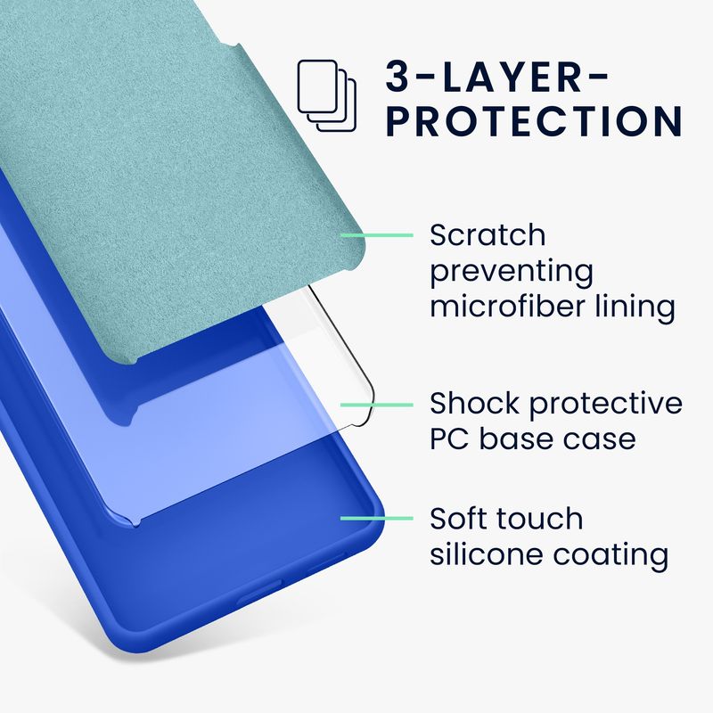 Laptop, Telefoane si Tablete - Telefoane mobile si accesorii - Accesorii Telefoane - Huse telefoane - Husa Kwmobile pentru Google Pixel 8 Pro, anti-alunecare, silicon, albastru - Infinity.ro