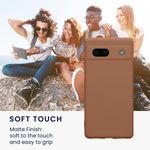 Laptop, Telefoane si Tablete - Telefoane mobile si accesorii - Accesorii Telefoane - Huse telefoane - Husa Kwmobile pentru Google Pixel 7a, anti-alunecare, silicon, maro - Infinity.ro