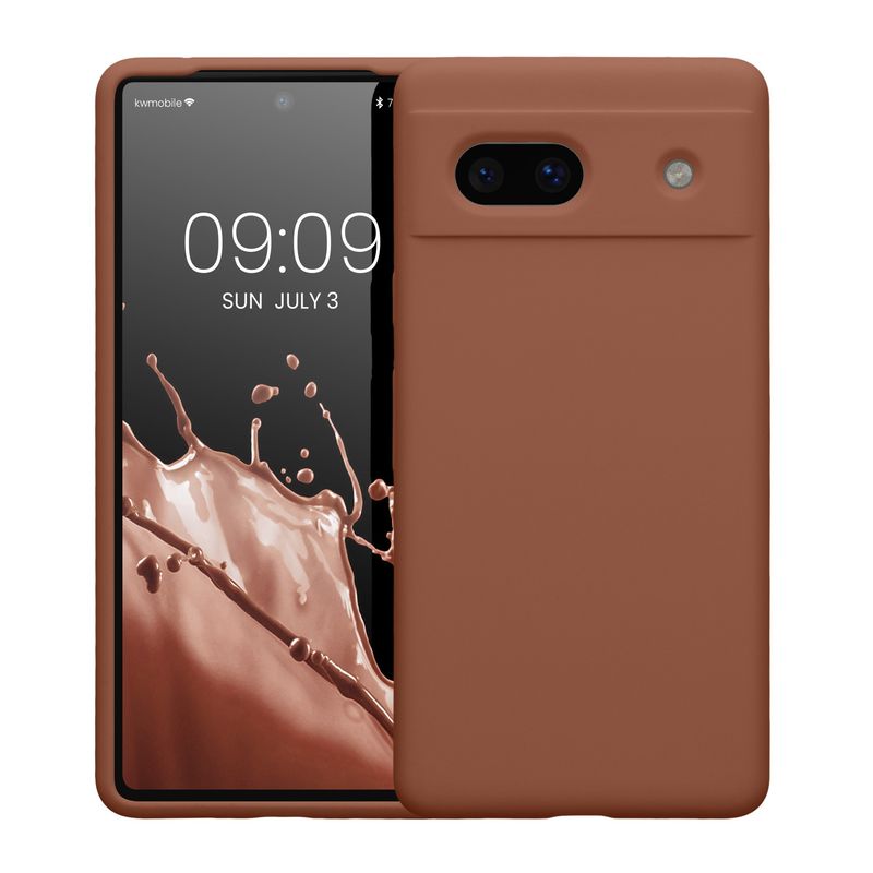 Laptop, Telefoane si Tablete - Telefoane mobile si accesorii - Accesorii Telefoane - Huse telefoane - Husa Kwmobile pentru Google Pixel 7a, anti-alunecare, silicon, maro mocha - Infinity.ro