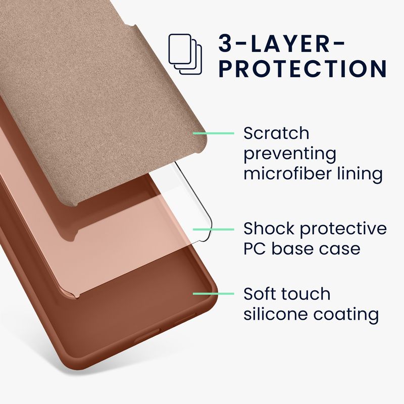 Laptop, Telefoane si Tablete - Telefoane mobile si accesorii - Accesorii Telefoane - Huse telefoane - Husa Kwmobile pentru Google Pixel 8 Pro, anti-alunecare, silicon, maro mocha - Infinity.ro