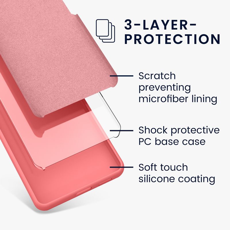 Laptop, Telefoane si Tablete - Telefoane mobile si accesorii - Accesorii Telefoane - Huse telefoane - Husa Kwmobile pentru Google Pixel 7a, anti-alunecare, silicon, roz - Infinity.ro