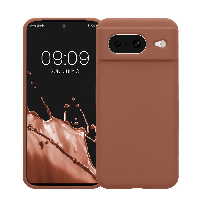 Laptop, Telefoane si Tablete - Telefoane mobile si accesorii - Accesorii Telefoane - Huse telefoane - Husa Kwmobile pentru Google Pixel 8, anti-alunecare, silicon, maro - Infinity.ro