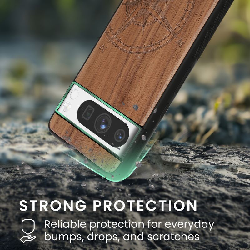 Laptop, Telefoane si Tablete - Telefoane mobile si accesorii - Accesorii Telefoane - Huse telefoane - Husa Kwmobile pentru Google Pixel 8 Pro, compatibilitate MagSafe, lemn, TPU, maro - Infinity.ro