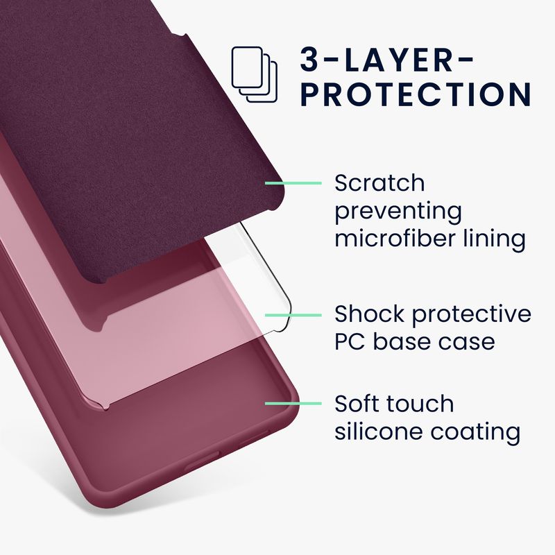Laptop, Telefoane si Tablete - Telefoane mobile si accesorii - Accesorii Telefoane - Huse telefoane - Husa Kwmobile pentru Google Pixel 8 Pro, anti-alunecare, silicon, mov - Infinity.ro