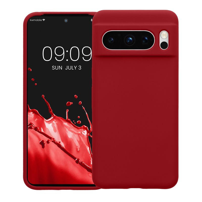 Laptop, Telefoane si Tablete - Telefoane mobile si accesorii - Accesorii Telefoane - Huse telefoane - Husa Kwmobile pentru Google Pixel 8 Pro, anti-alunecare, silicon, rosu - Infinity.ro